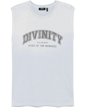 FIVE CM Logo-Print Vest - White