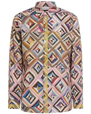 Pierre Louis Mascia Diomede Patchwork Shirt - White