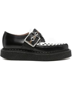 Vivienne Westwood X George Cox Point Toe Leather Monk Shoes - Black