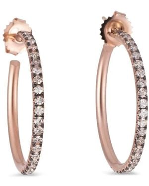 Sylva & Cie Pendientes de aro con diamante - Blanco