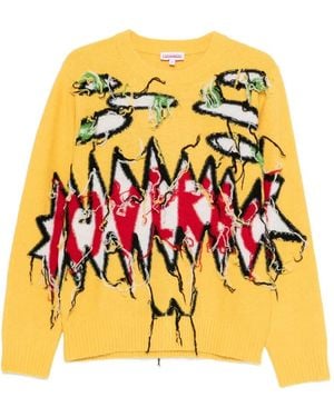 Charles Jeffrey Guddle Loverboy Logo Jumper - Yellow
