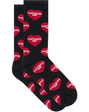 Carhartt Heart-Print Socks - Red