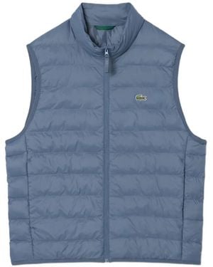 Lacoste Gilet Matelassée À Patch Logo - Blue