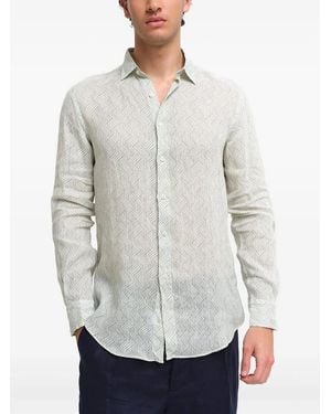 Peninsula Blouse À Imprimé Peau De Serpent - Gris