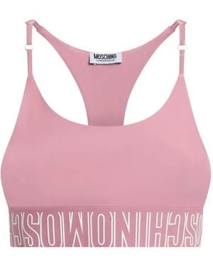 Moschino Technical Fabric Crop Top - Pink