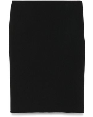 N°21 Twill-Weave Midi Skirt - Black