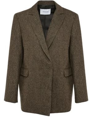 Yves Salomon Single-Breasted Blazer - Green