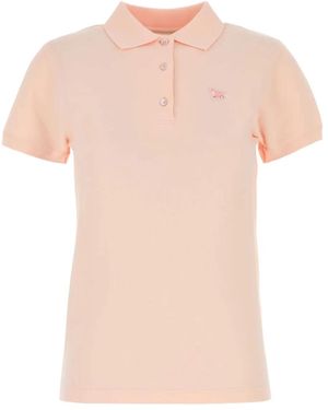 Maison Kitsuné Cotton Polo Shirt - ピンク