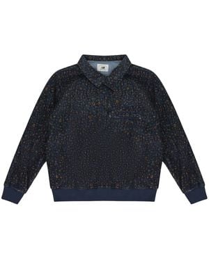 Aimé Leon Dore Geometric-Pattern Jumper - Blue