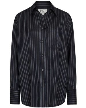 Twp Camisa Big Joe A Rayas Verticales - Azul