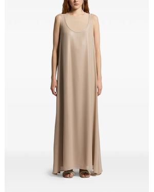 Peserico Hammered Satin Dress - Natural