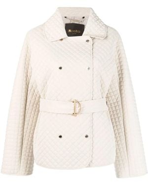 Moorer Double-Breasted Quilted Jacket - Natural