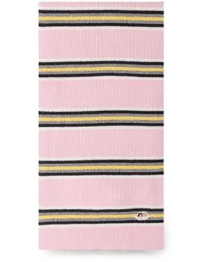Fiorucci Angel-Patch Striped Scarf - White