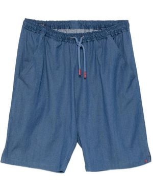 Kiton Shorts Mit Kordelzug - Blau