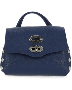 Zanellato Bandolera Postina Baby Con Apliques - Azul