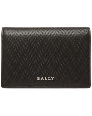 Bally Logo-Embellish Leather Cardholder - Black