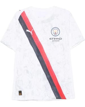PUMA X Kidsuper Manchester City Fc Diagonal-Stripe Graphic T-Shirt - White