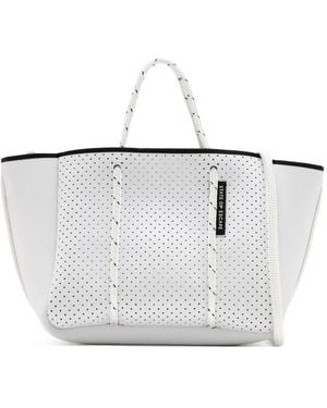 STATE OF ESCAPE Petit Escape Perforated Tote Bag - White