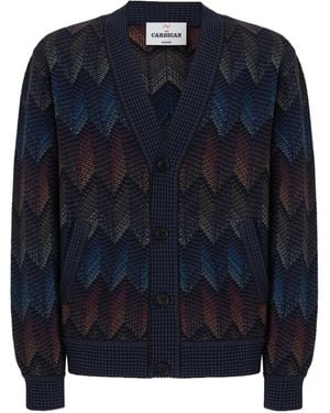 Missoni シェブロンニット カーディガン - ブルー