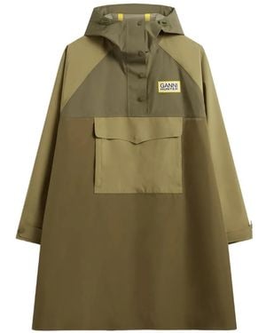 Ganni X Hunter Poncho - Green