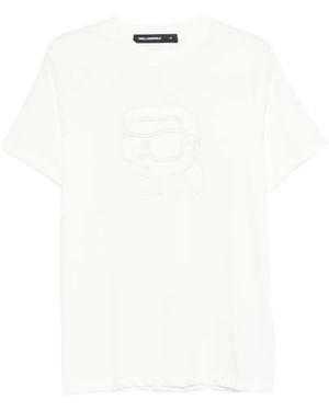 KARL LAGERFELD Logo-Motif T-Shirt - White