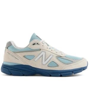 New Balance 990V4 Mesh-Panel Sneakers - Blue