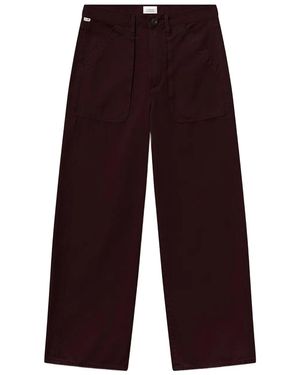 Citizens of Humanity Cargo-Pockets Wide-Leg Jeans - Red