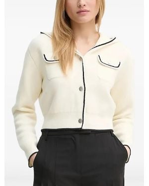 Theory Cardigan Mit Paspeln - Natur