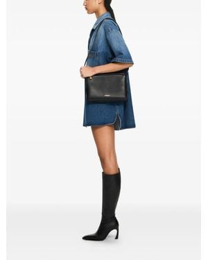 Off-White c/o Virgil Abloh Sandbag 404 Leather Shoulder Bag - Blue