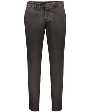 Moorer Front-Pocket Chino Trousers - Grey