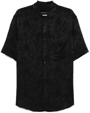 Song For The Mute Floral-Jacquard Shirt - Black