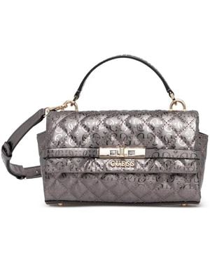 Guess Idra 4G Quilted Tote Bag - Metallic