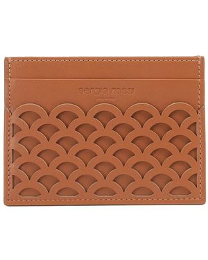 Sergio Rossi Sr Mermaid Leather Cardholder - Brown