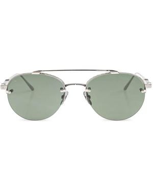 Leisure Society Avalon Patterned Round Sunglasses - Green
