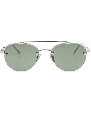 Leisure Society Avalon Patterned Round Sunglasses - Green