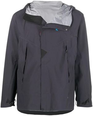 Klättermusen Impermeabile Asynja Con Cappuccio - Blu