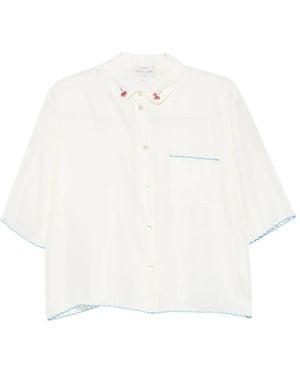 forte_forte Scallop-Trim Shirt - White
