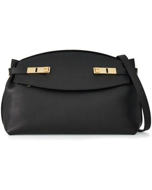 Ferragamo Small Hug レザーポーチ - ブラック