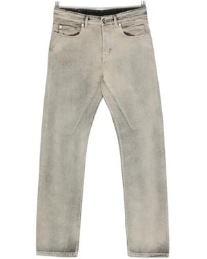Rick Owens Fog Cut Faded-Effect Jeans - Grey