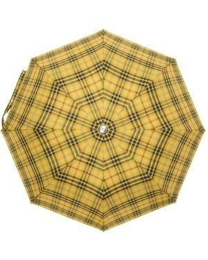 Burberry Checked Umbrella - イエロー