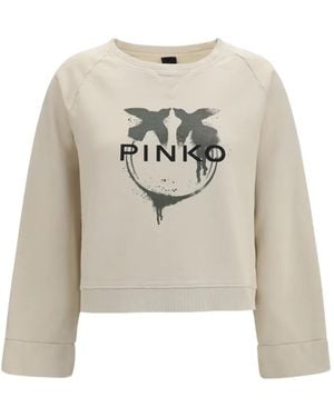 Pinko Felpa Neves Con Logo - Bianco