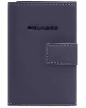 Piquadro Pop-Up Water-Resistant Card Holder - Blue