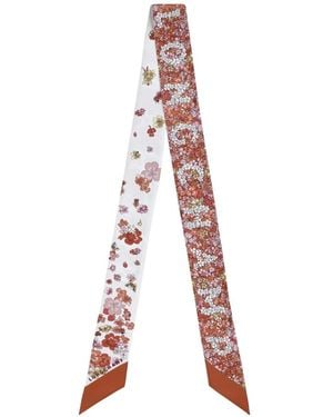 Longchamp Frise Fleurie Scarf - White