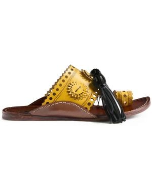 La DoubleJ Tassel-Embellished Sandals - Yellow