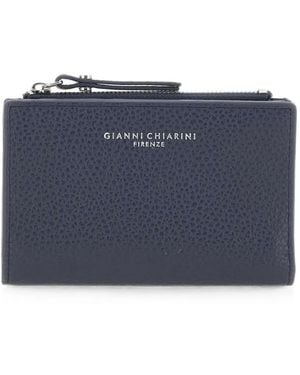 Gianni Chiarini Dollaro Grained Leather Wallet - Blue