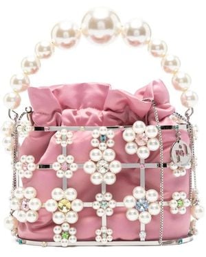 Rosantica Holli Cindy Flora- Appliqué Tote Bag - Pink