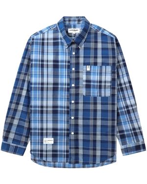 Chocoolate Checked Cotton Shirt - Blue