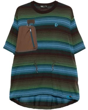 Kolor Pocket Striped T-Shirt - Green