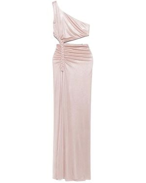 Nissa Open-Back Ruched Maxi Dress - Pink