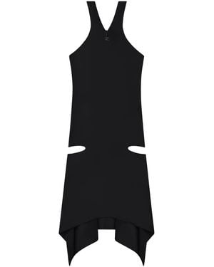 Courreges Criss-Cross Jersey Mini Dress - Black